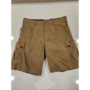 ORVIS Mens Cargo Shorts Size 34 Tan Nylon Spandex Outdoor Casual